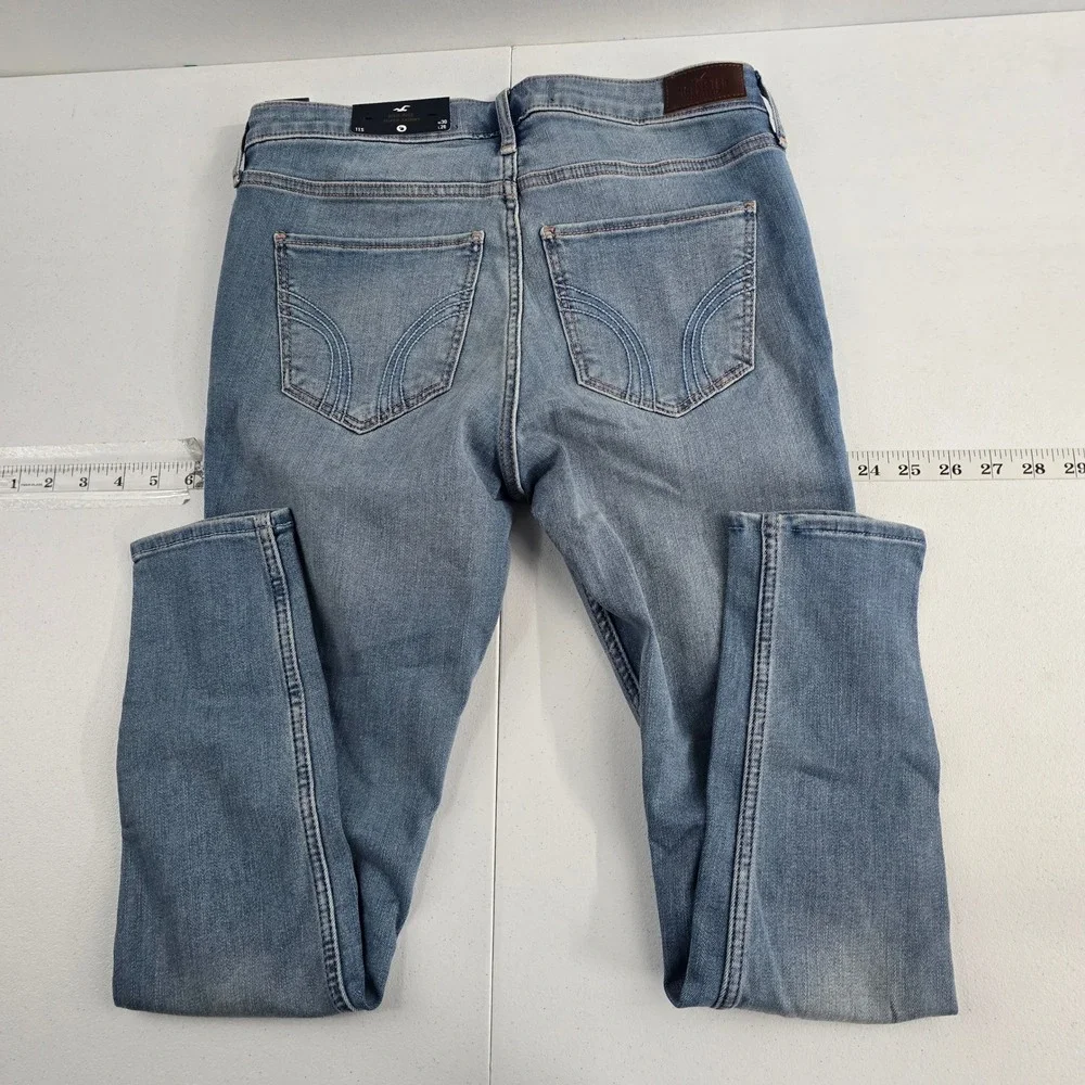 Hollister High-Rise Super Skinny Distressed‎ Jeans W30 L26 Light Wash Denim